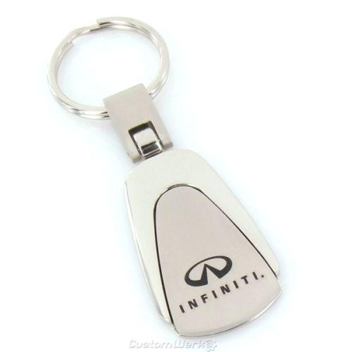 Infiniti chrome tear drop keychain - new!