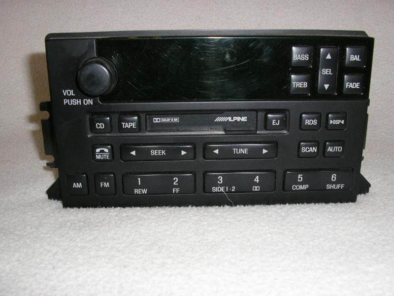 Lincoln continental 99 00 01 oem in dash fm radio player head xf3f-18c870-bf