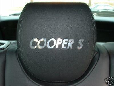 (4pcs) headrest badge sticker decal mini cooper *cooper s*