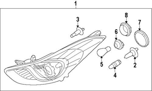 Hyundai oem 921023x050 headlight-headlamp assembly