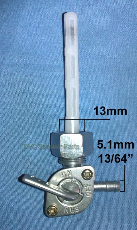 Scooter moped atv petcock / fuel valve 13mm pc015