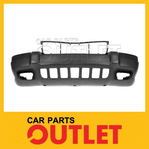 2004 grand cherokee laredo ch1000884 front bumper cover textured gray fog holes