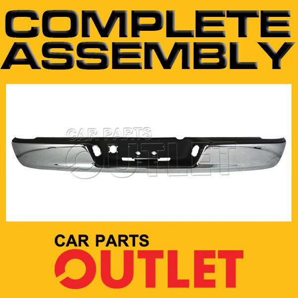 06-08 ram 1500 chrome rear bumper face bar ch1103115 step pad brackets lic lamp