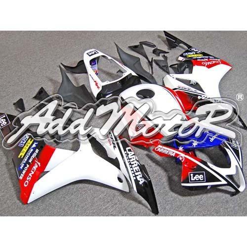 Injection molded fit 2007 2008 cbr600rr 07 08 red white blue fairing 67n13