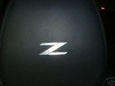 4  headrest badge nissan 350z 370z 300zx *z logo*