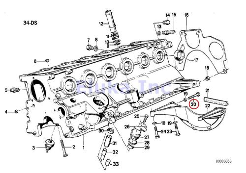 Bmw genuine bolt - auto trans bellhousing to engine block (12 x 75 mm) e28 e30 e