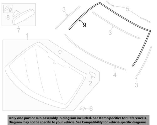 Subaru oem 13-15 brz windshield-reveal molding 65058ca000