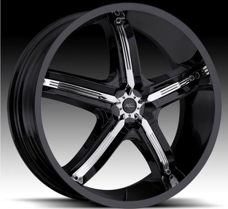 17" milanni 459 belair 5 5x105 cruze volt black wheels rims free lugs!