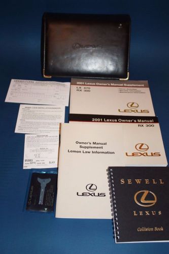 2001 lexus rx 300 complete owners manual