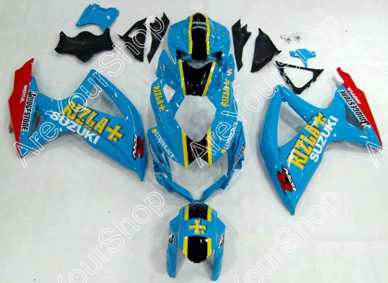 Fit for suzuki gsxr 600/750 2008-2009 bodywork fairing complete abs plastics 6#