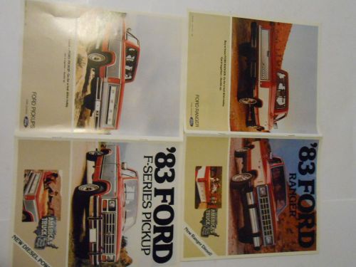 2 1983 ford f-series pickups,ranger pickups brochures