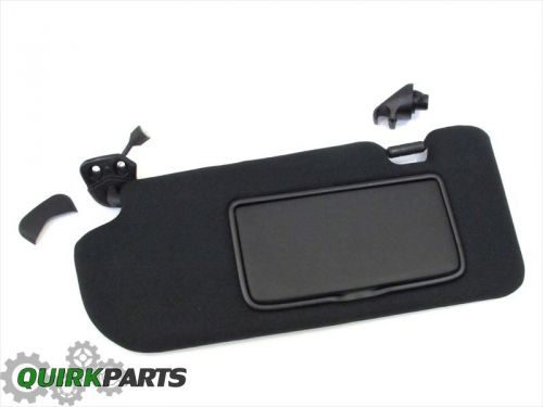 2011-2014 nissan gt-r left driver black sunvisor shade clip &amp; cover cap oem new