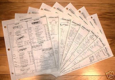 1971 gmc g15 thru 35 vans 71 original body parts list crash sheets #