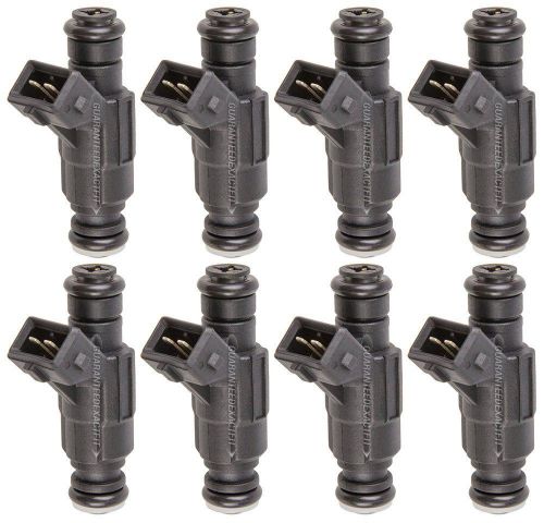 Brand new top quality set of 8 fuel injectors for mercedes c e s &amp; sl class