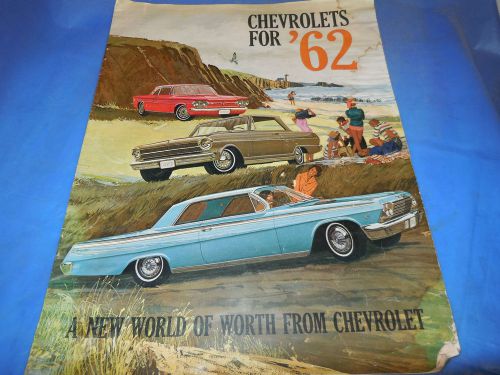 1962 chevy-nova-corvair (chevrolets for 1962) original sales brochure!!!!!