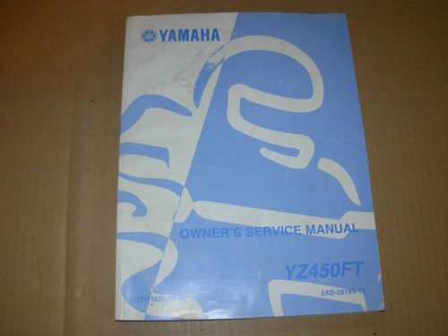 Yamaha yz450ft motorcycle shop service manual