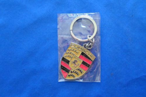 New 2016 porsche logo crest emblem badge key chain fob ring alloy metal keychain