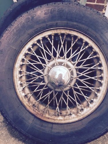 Mgb mg healey jaguar wire wheels tires (3 available)