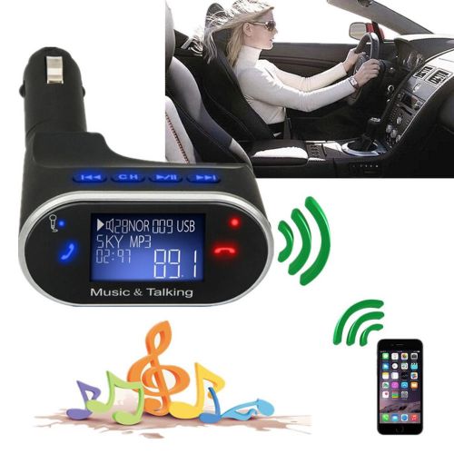 New wireless bluetooth car mp3 player fm transmitter modulator lcd usb charger