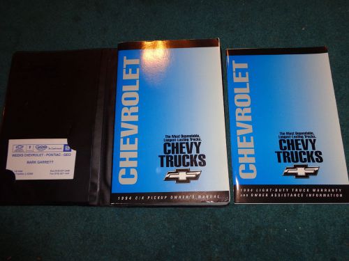 1994 chevrolet truck owner&#039;s manual set/ original c/k guide book set!