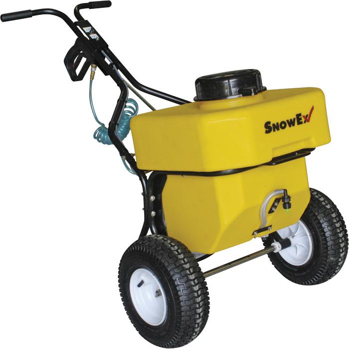 Snowex walk-behind liquid de-icer sprayer- 12-gallon cap stainless steel frame