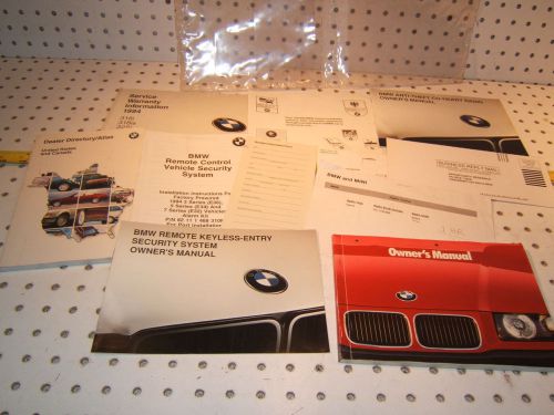 Bmw 1994 e36 318,320,325 owner&#039;s manual 1 set of 10 booklet/ paper &amp; bmw 1 pouch