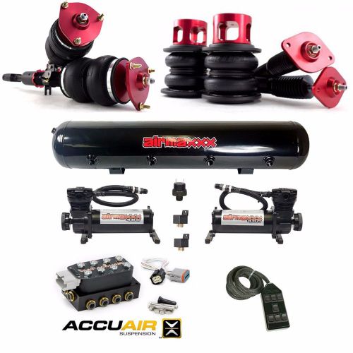 Airlift air suspension struts 2003-08 350z black air compressors vu4 &amp; 7 black