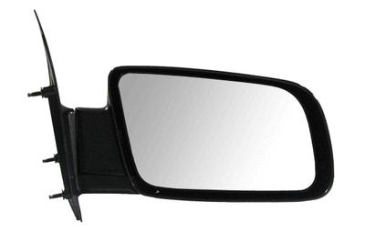 Manual side view door mirror foldaway black assembly passenger right rh