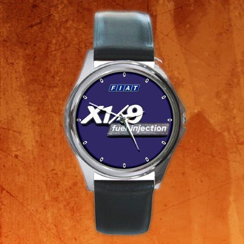 Round metal watch new !! fiat x1 9 fuel injection emblem blue classic car