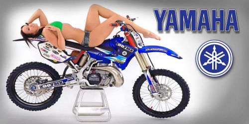 Yamaha motorcycle motocross racing garage banner - dirtbike chic #11