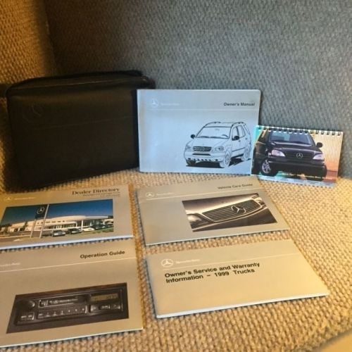 1999 mercedes ml320 ml430 ml55 amg owners manual with booklets, guides and case