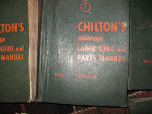 1972 chiltons flat rate and parts manual