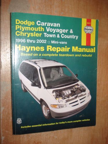 1996-2002 dodge plymouth chrysler mini-van service manual shop caravan repair