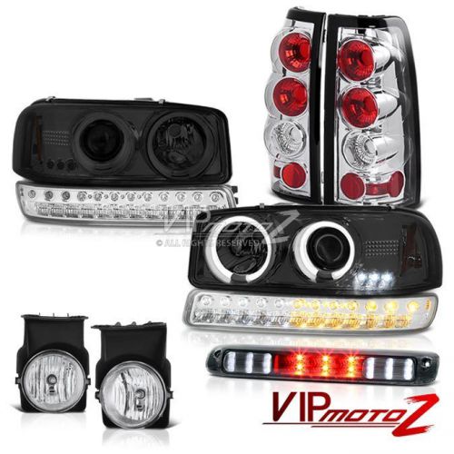 03-06 sierra 3500hd high stop lamp fog lights tail parking ccfl headlights led