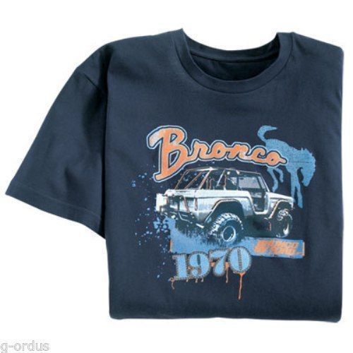 Brand new blue 1970 ford bronco 100% pre-shrunk cotton size medium shirt!