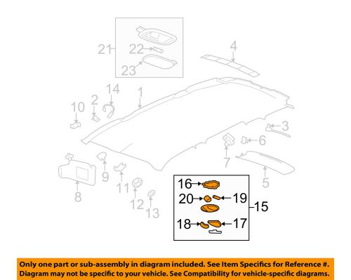 Gm oem-dome light-dome lamp assembly 25966025