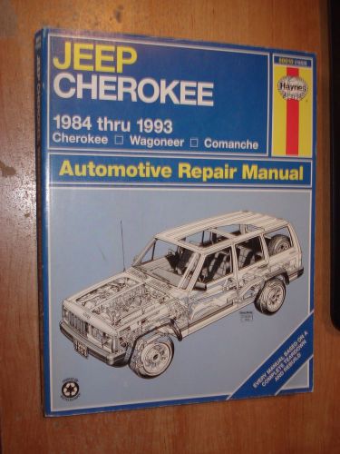 1984-1993 jeep wagoneer cherokee service manual shop book haynes repair