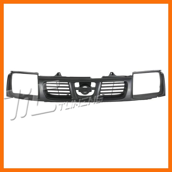 98-00 nissan frontier ptd sil.gray dark argent front grille frame headlamp bezel