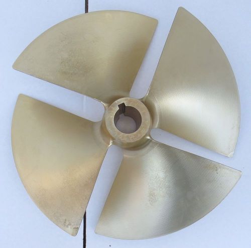 Acme boat propeller prop 2378 23&#034; x 22 pitch r 2 1/2&#034; shaft 4 blade rh nibral