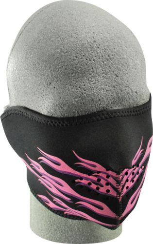 Zanheadgear neoprene half mask pink flames - wnfm054h