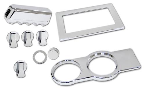 Mustang chrome 9 pc. billet interior kit, fits 2005-2009