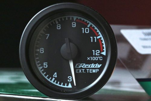 Greddy / trust ext temp / egt gauge 52 mm blackface edition ships same day!