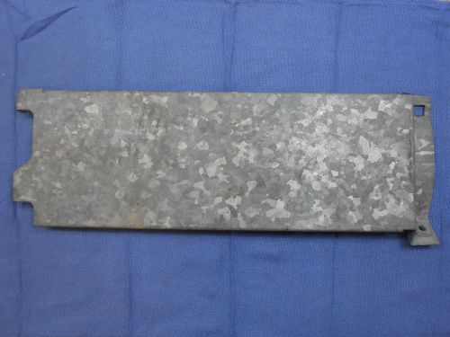 Used galvanized left side muffler heat shield 1965-69 corvair w/ 4 carb dual ex