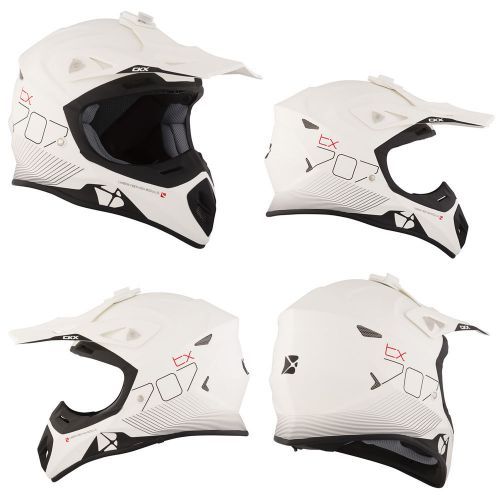 Ckx mx helmet tx-707 carbon fiber white mat xlarge off road motocross helmet