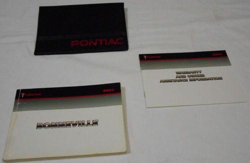 2003 pontiac bonneville owner&#039;s manual 3/pc.set &amp; black pontiac factory case