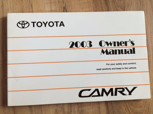 2003 toyota camry owner&#039;s manual