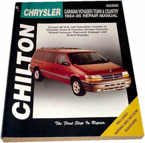 Oem 20300 chilton chrysler caravan, voyager, town &amp; country repair manual