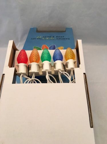 New 25 boat &amp; auto 12v dc l.e.d.bulb string light set