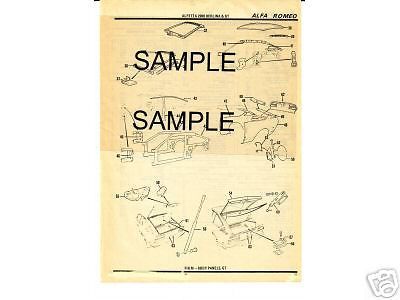 1972 1973-1980 mercedes 280/300/450 mb body parts list crash sheets mof