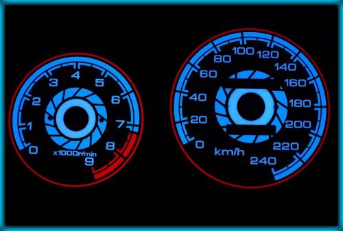 G004 honda civic mk6 96-00 vtec eu 240kmh bb el plasma glow cluster gauges dials